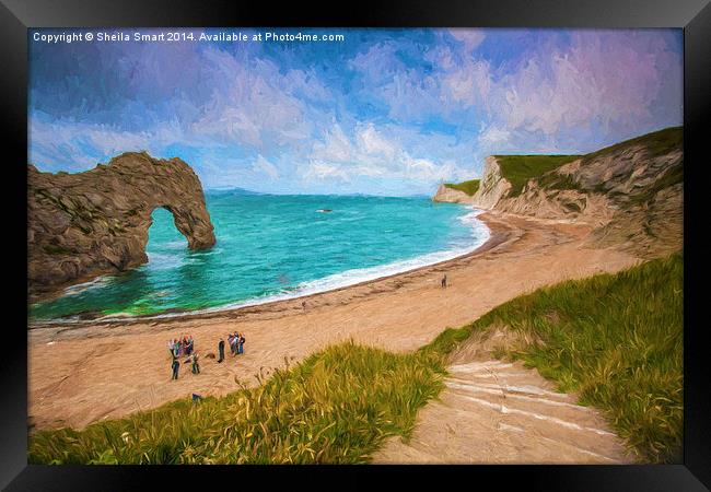  Durdle Door Framed Print by Sheila Smart