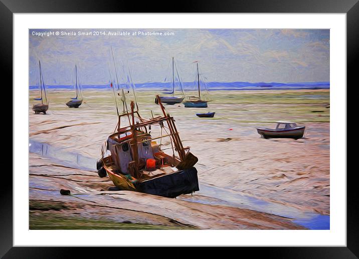  Waiting for the tide Framed Mounted Print by Sheila Smart