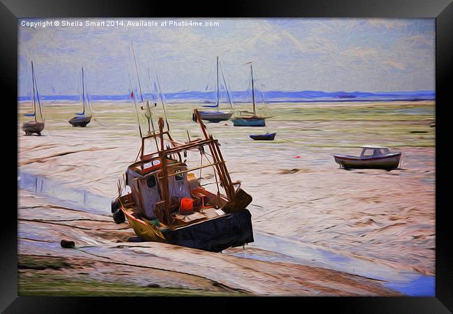  Waiting for the tide Framed Print by Sheila Smart