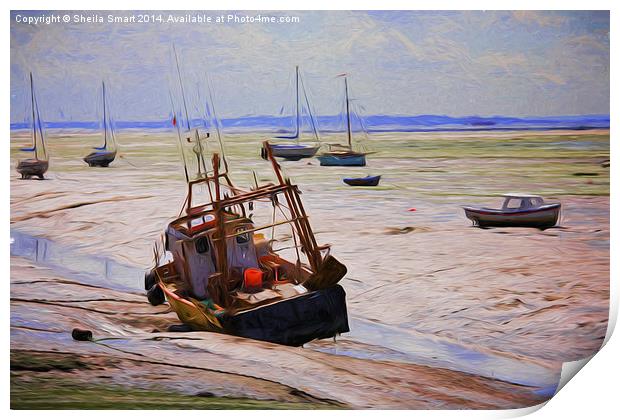  Waiting for the tide Print by Sheila Smart