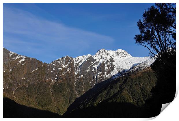 rugged alpine scenery Print by Peter Righteous