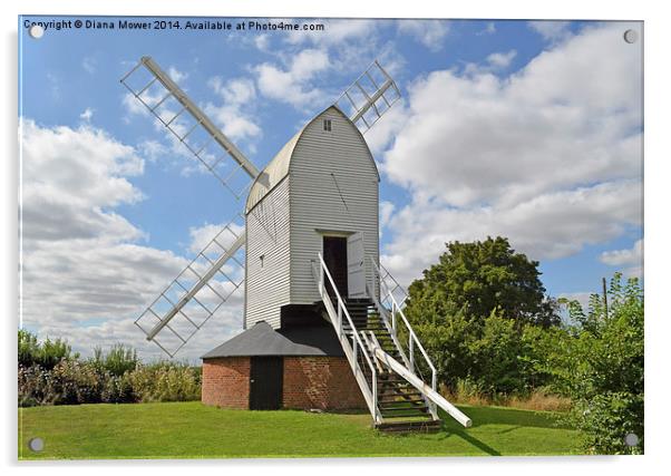  Ashdon Windmill Acrylic by Diana Mower