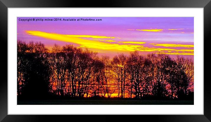 Arley Sunrise Framed Mounted Print by philip milner