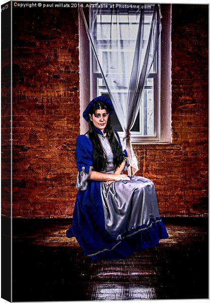  VICTORIAN WOMAN Canvas Print by paul willats