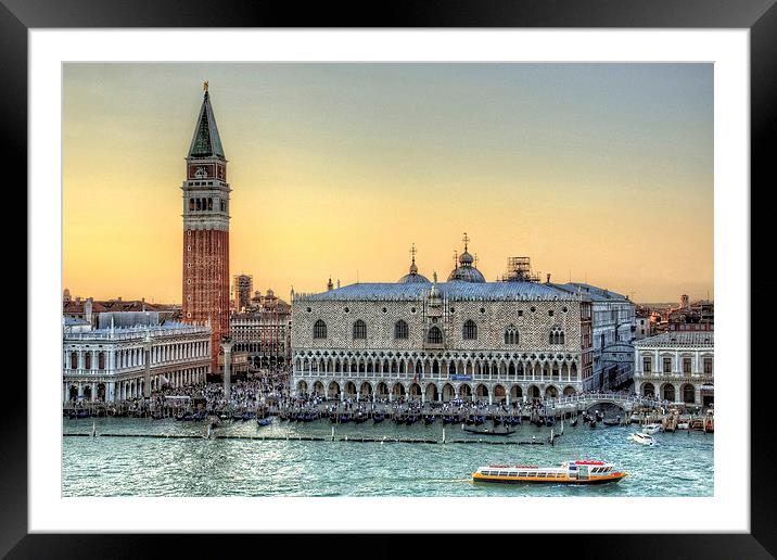 Early Evening Light in Piazza San Marco Framed Mounted Print by Tom Gomez