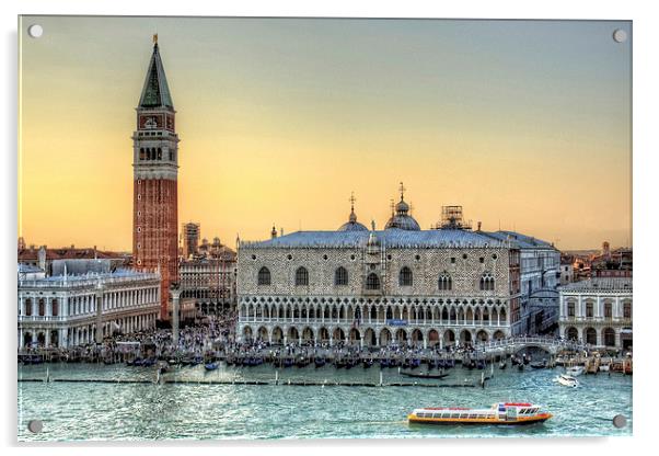 Early Evening Light in Piazza San Marco Acrylic by Tom Gomez