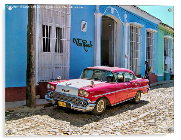  Classic American Car in Cuba Acrylic by Lynn Bolt