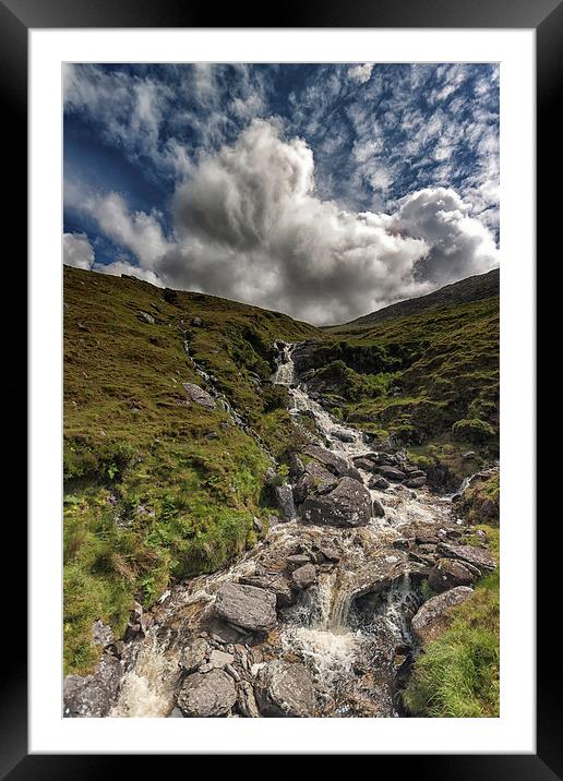  Beara Waterfall Framed Mounted Print by Mark Godden