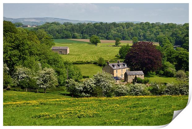  Hurst Green Views Lancashire Print by Gary Kenyon