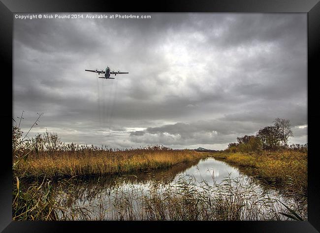 Hercules over the Somerset Levels Framed Print by Nick Pound
