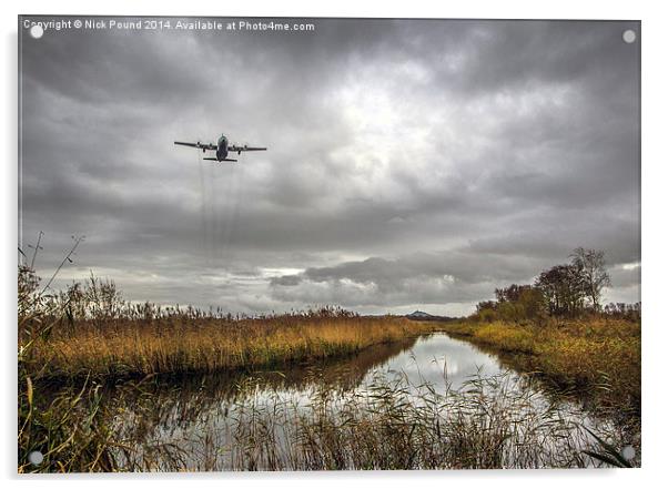 Hercules over the Somerset Levels Acrylic by Nick Pound