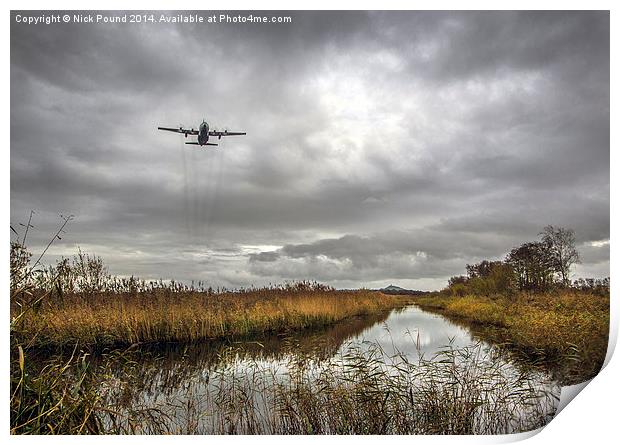 Hercules over the Somerset Levels Print by Nick Pound