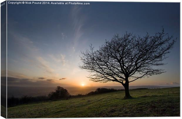  Sunset from Cothelstone Hill Canvas Print by Nick Pound