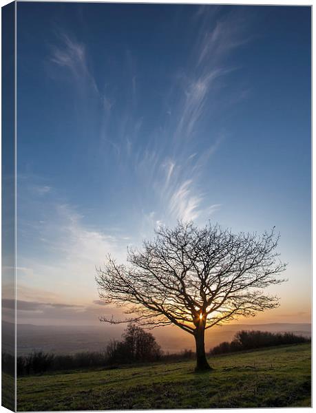 Sunset from Cothelstone Hill Canvas Print by Nick Pound