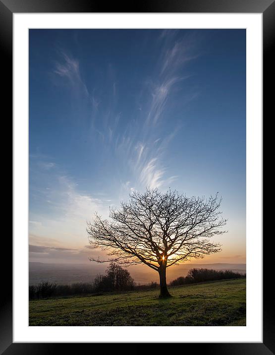 Sunset from Cothelstone Hill Framed Mounted Print by Nick Pound