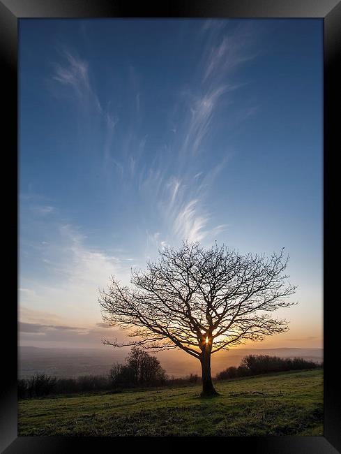 Sunset from Cothelstone Hill Framed Print by Nick Pound