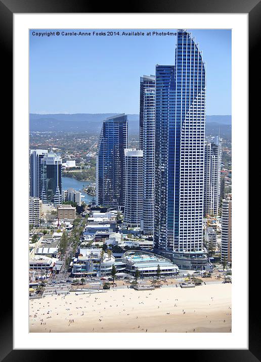    High Rise at Surfers Paradise Framed Mounted Print by Carole-Anne Fooks