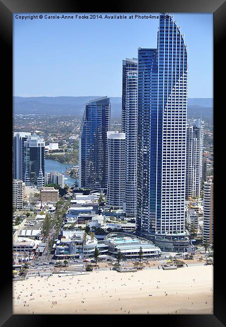    High Rise at Surfers Paradise Framed Print by Carole-Anne Fooks