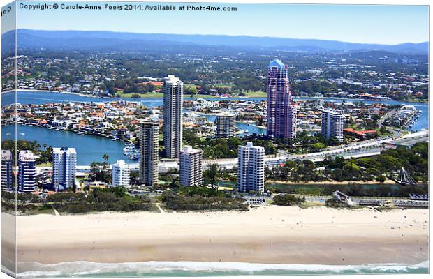   High Rise Along The Gold Coast Canvas Print by Carole-Anne Fooks