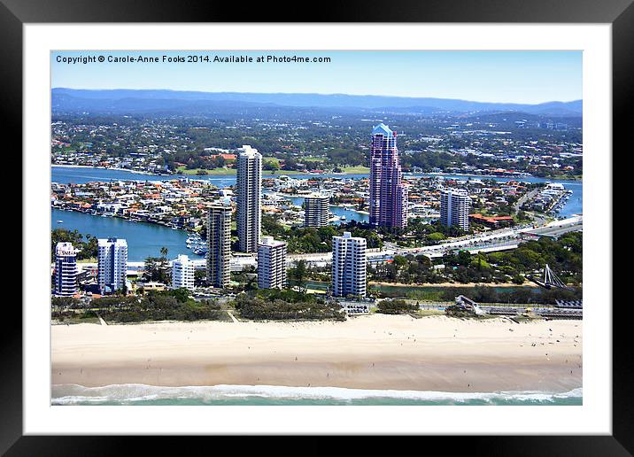   High Rise Along The Gold Coast Framed Mounted Print by Carole-Anne Fooks