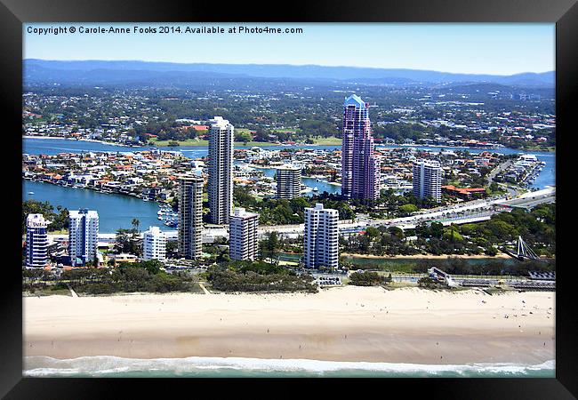   High Rise Along The Gold Coast Framed Print by Carole-Anne Fooks