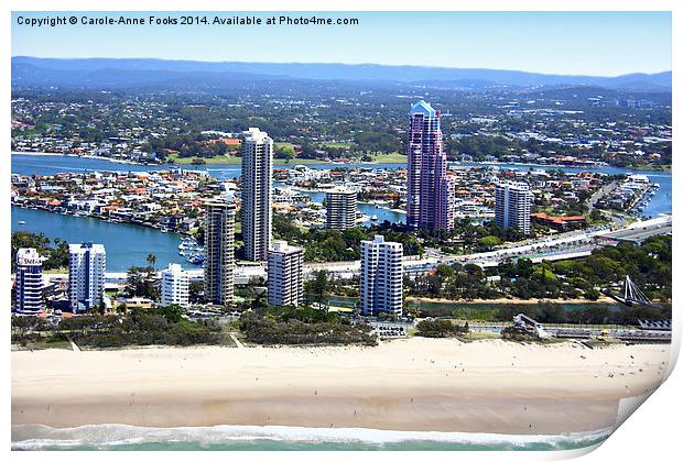   High Rise Along The Gold Coast Print by Carole-Anne Fooks