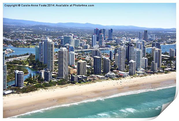  High Rise Along The Gold Coast Print by Carole-Anne Fooks