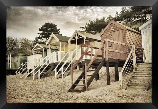  Vintage Beach Huts.  Framed Print by Paul Holman Photography