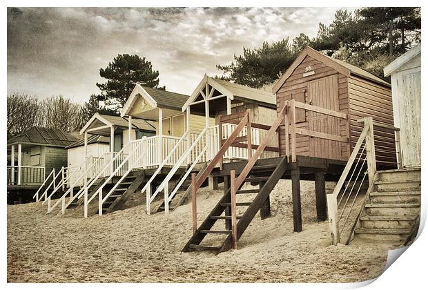  Vintage Beach Huts.  Print by Paul Holman Photography