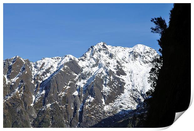 rugged alpine scenery Print by Peter Righteous