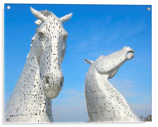 the kelpies  Acrylic by dale rys (LP)