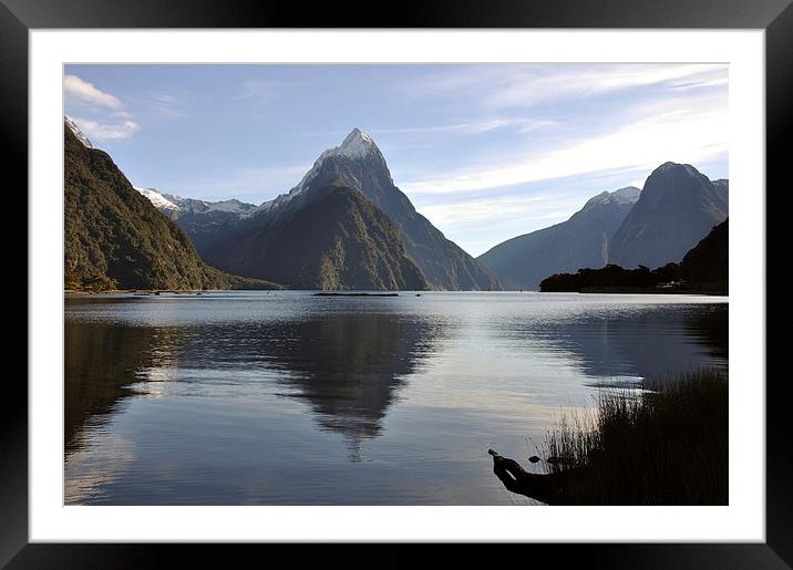 Mitre Peak Framed Mounted Print by Peter Righteous