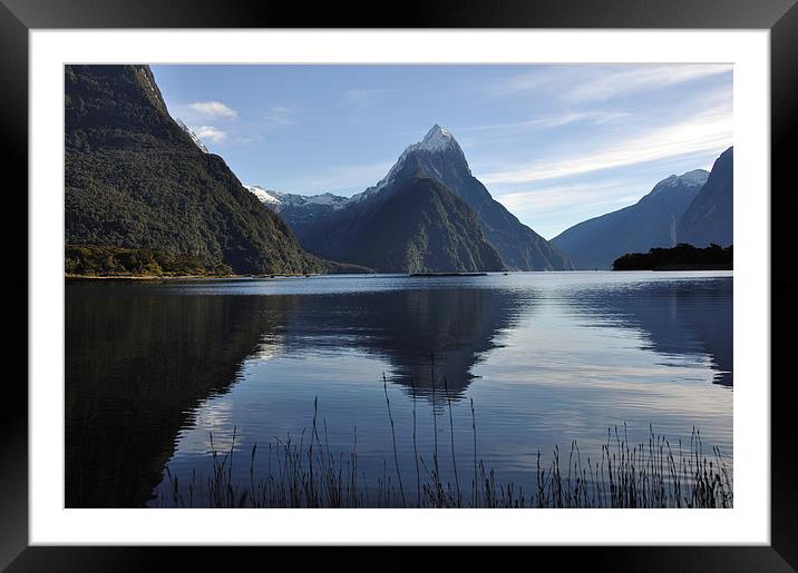 Mitre Peak Framed Mounted Print by Peter Righteous