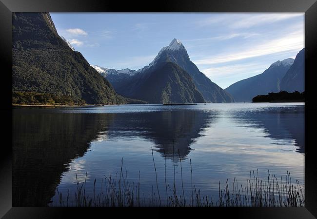 Mitre Peak Framed Print by Peter Righteous