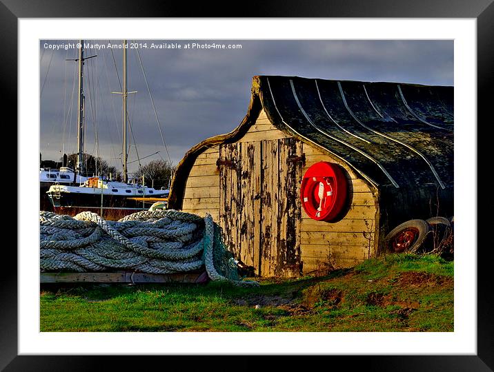  Lindisfarne Fisherman's Hut Holy island Framed Mounted Print by Martyn Arnold