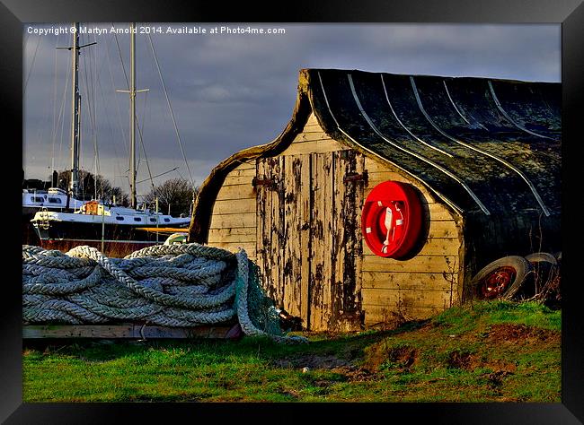  Lindisfarne Fisherman's Hut Holy island Framed Print by Martyn Arnold