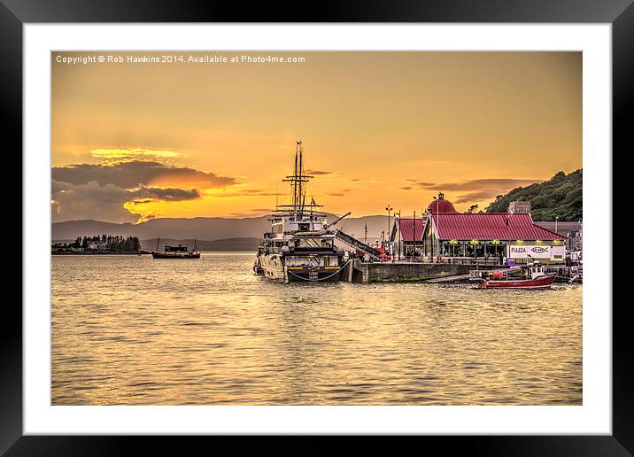  Oban Sunset  Framed Mounted Print by Rob Hawkins