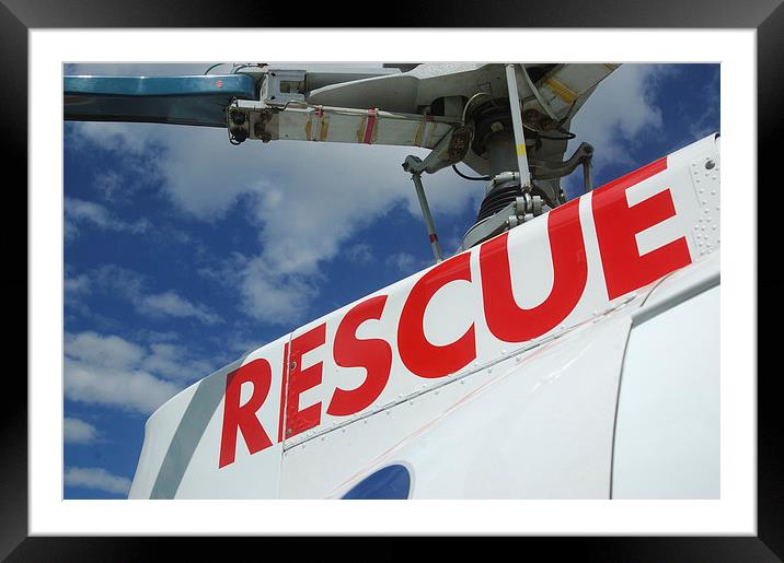 rescue signage Framed Mounted Print by Peter Righteous