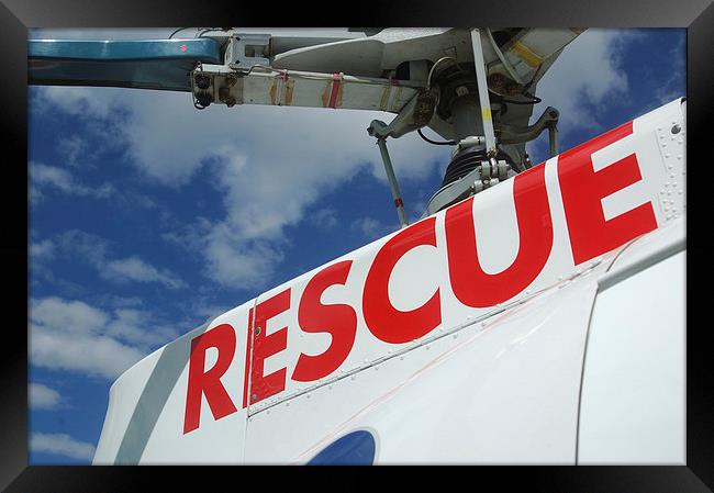 rescue signage Framed Print by Peter Righteous