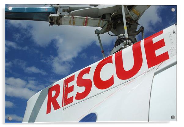 rescue signage Acrylic by Peter Righteous