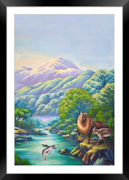 hunters paradise Framed Mounted Print by Peter Righteous