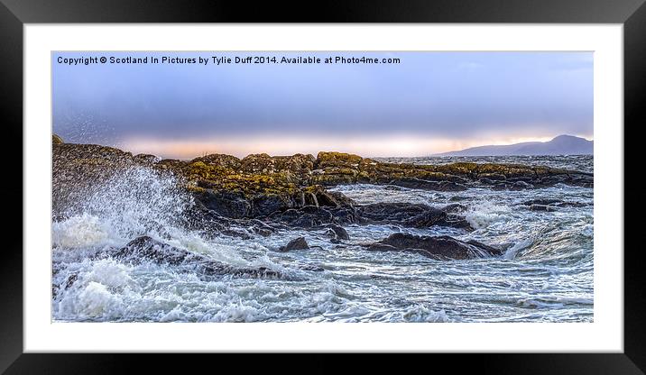 Stormy Day at Portencross Ayrshire Framed Mounted Print by Tylie Duff Photo Art