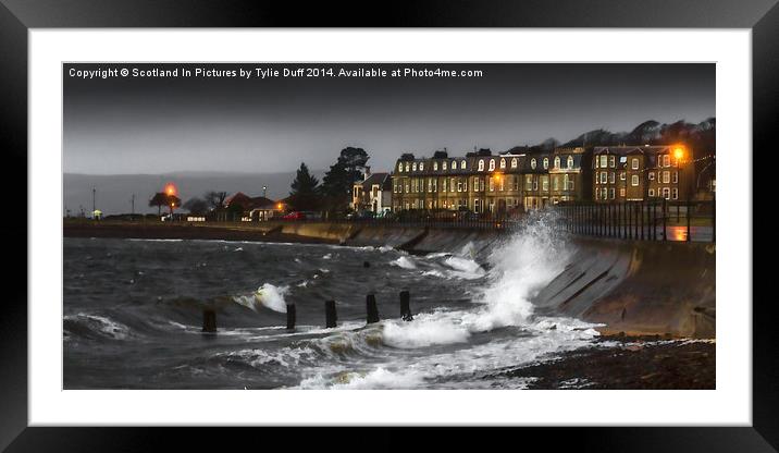 Stormy  Day at Largs Framed Mounted Print by Tylie Duff Photo Art