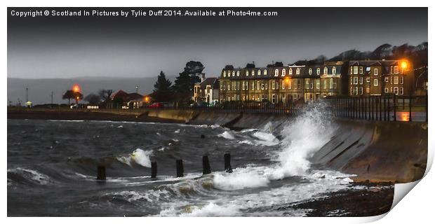 Stormy  Day at Largs Print by Tylie Duff Photo Art