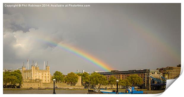  Twin Rainbows over Tower of London  Print by Phil Robinson