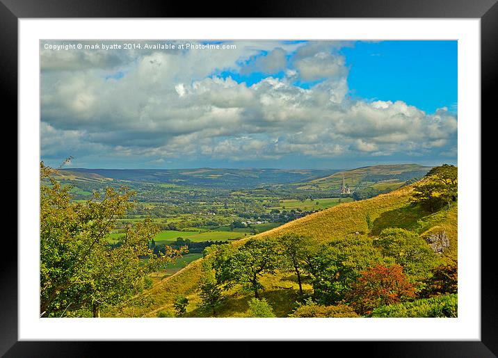  summer view of Castleton Framed Mounted Print by mark byatte