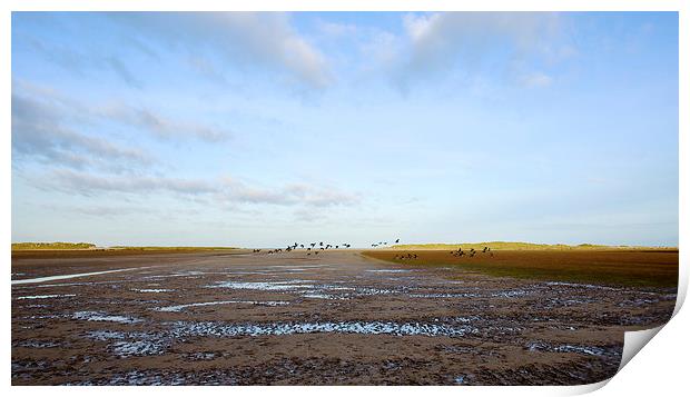  As Geese Fly Print by Robert Geldard