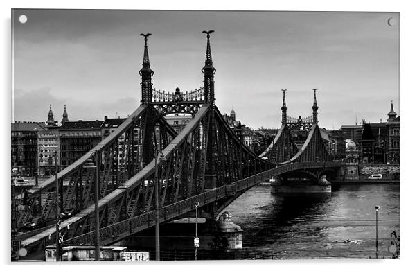 Liberty Bridge Budapest Acrylic by David French
