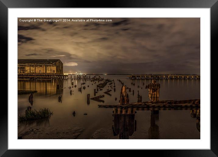  Waterside Dereliction Framed Mounted Print by David Charlton