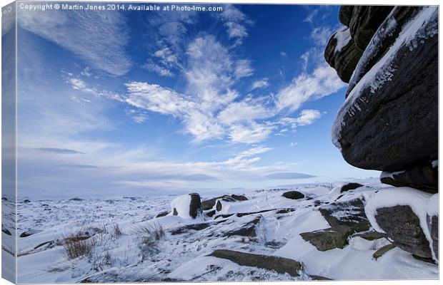  Cold on Higger Tor Canvas Print by K7 Photography
